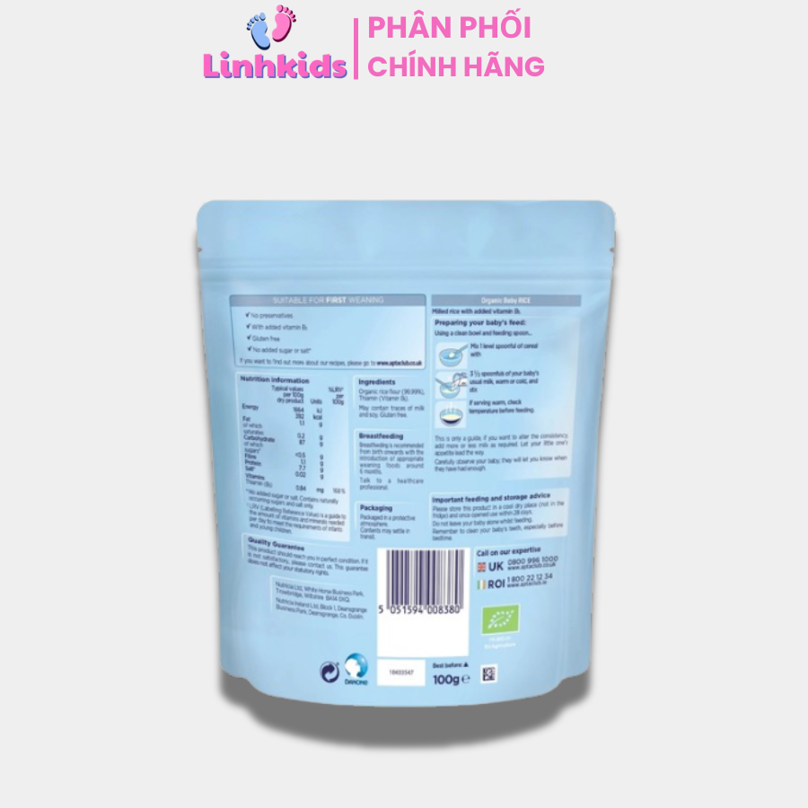Bột ăn dặm Aptamil vị sữa gạo hữu cơ - Ảnh 2