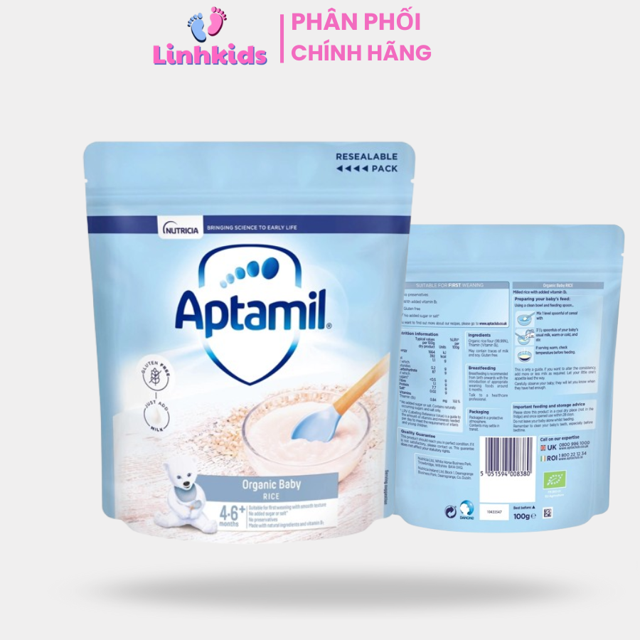 Bột ăn dặm Aptamil vị sữa gạo hữu cơ - Ảnh 4